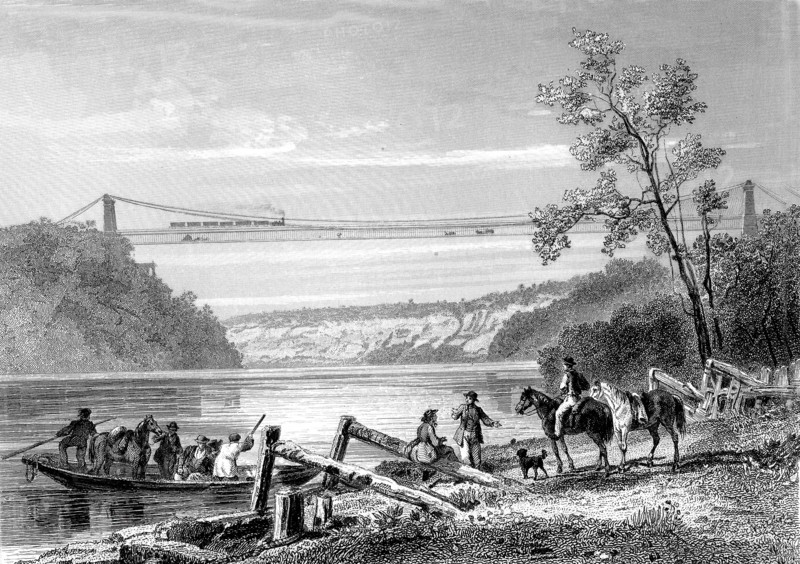 Pont suspendu sur Le NIAGARA en 1866