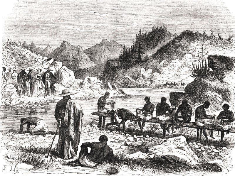 Mine de diamants au Brésil