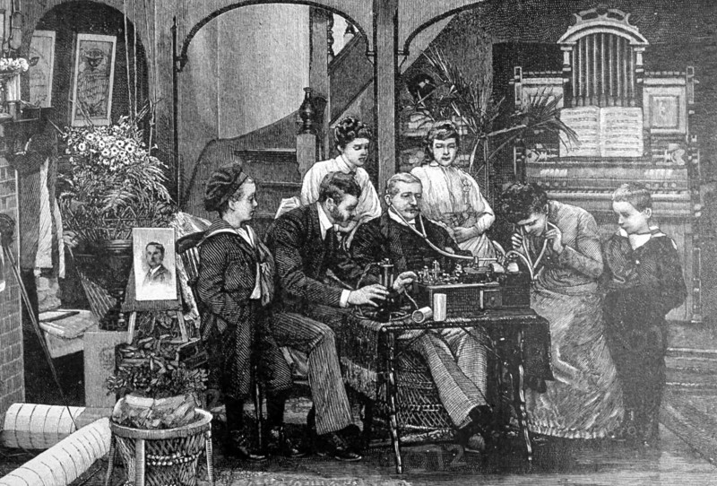 Listening to the Gramophone at Home