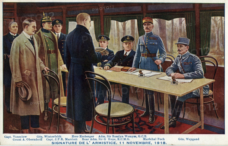 Signing the Armistice at Rethondes on November 11th 1918