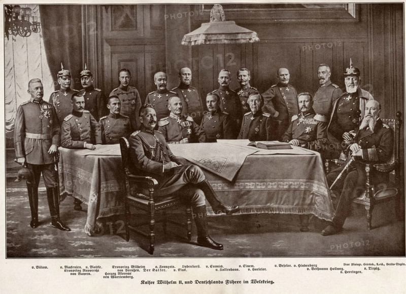 Etat major de l'empereur Guillaume II. 1914