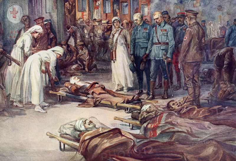 Fouqueray, Wounded soldiers from front