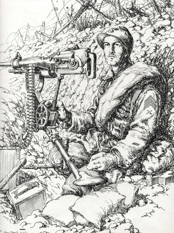 Droit, Machine Gunner