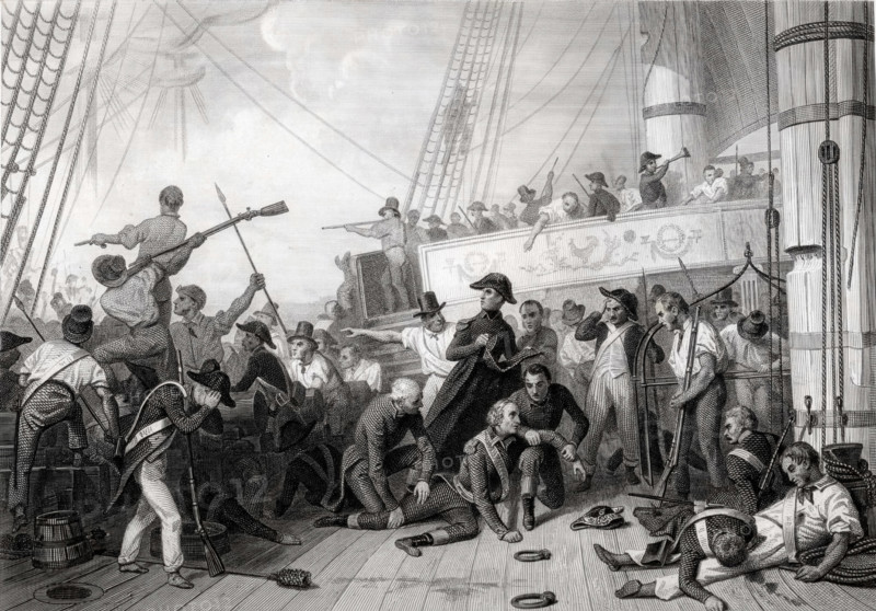 The battle of Trafalgar - Death of Admiral Magon.