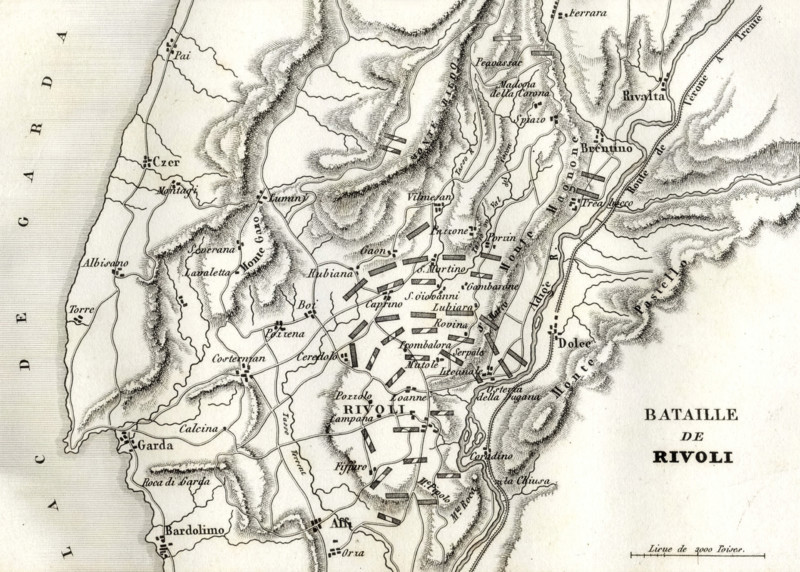 Map of the Battle of Rivoli