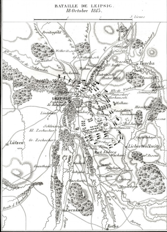 Map of the Battle of Leipzig