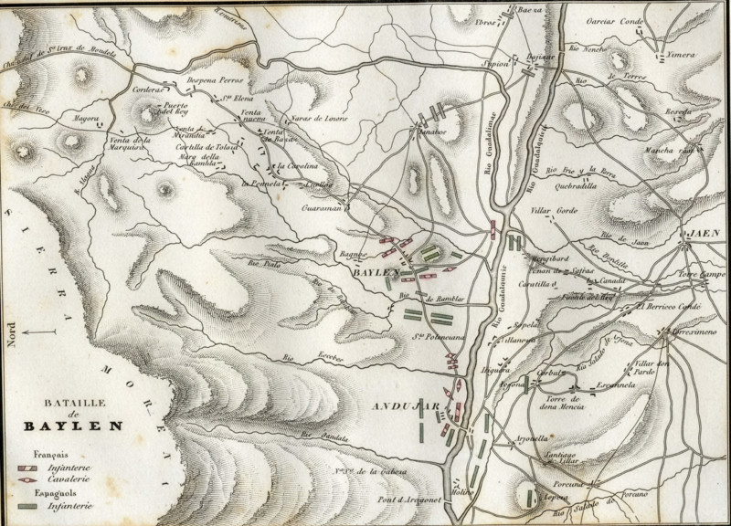 Plan de la bataille de Baylen