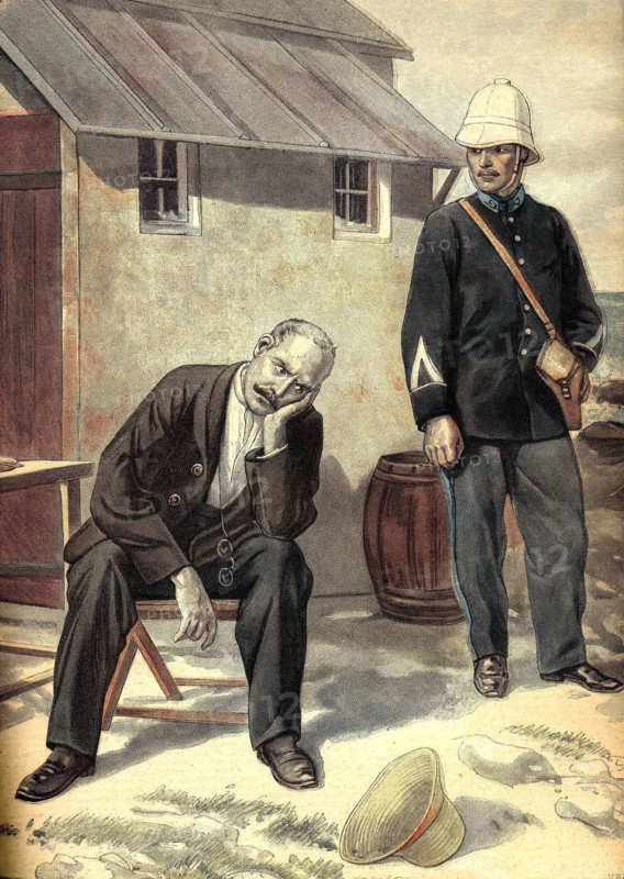 Alfred Dreyfus on Devil's Island.