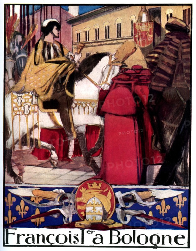 François 1er à Bologne , Italie