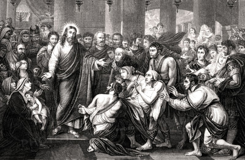 Jesus guerissant les malades ( Bible )