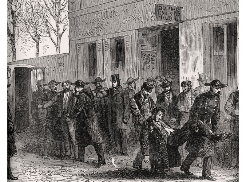 Arrestation de Mégy à PARIS le11 février 1870