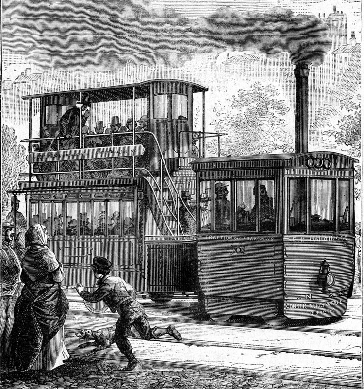 Steam tug for tramways