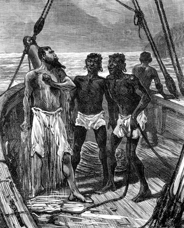 Transport de caoutchouc sur le fleuve Maroni