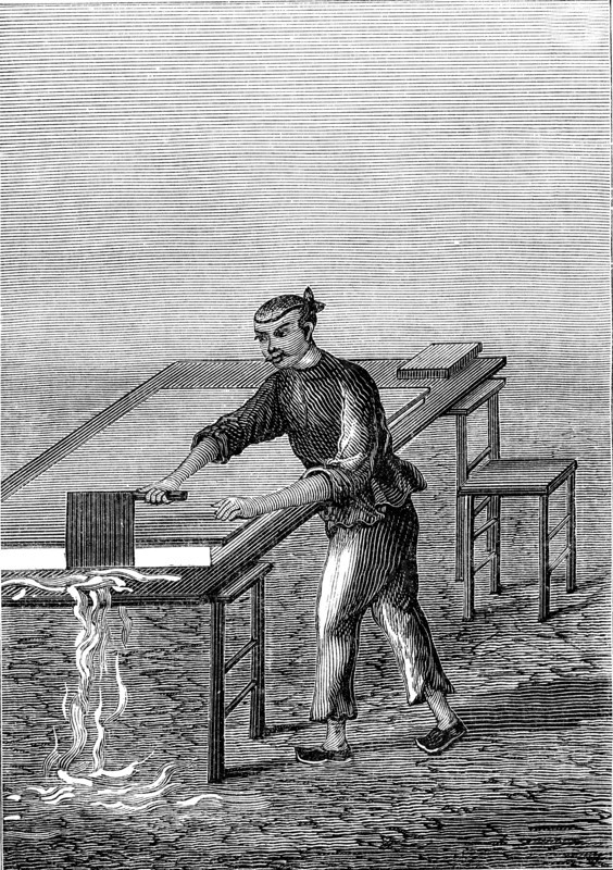 Paper-making process in China