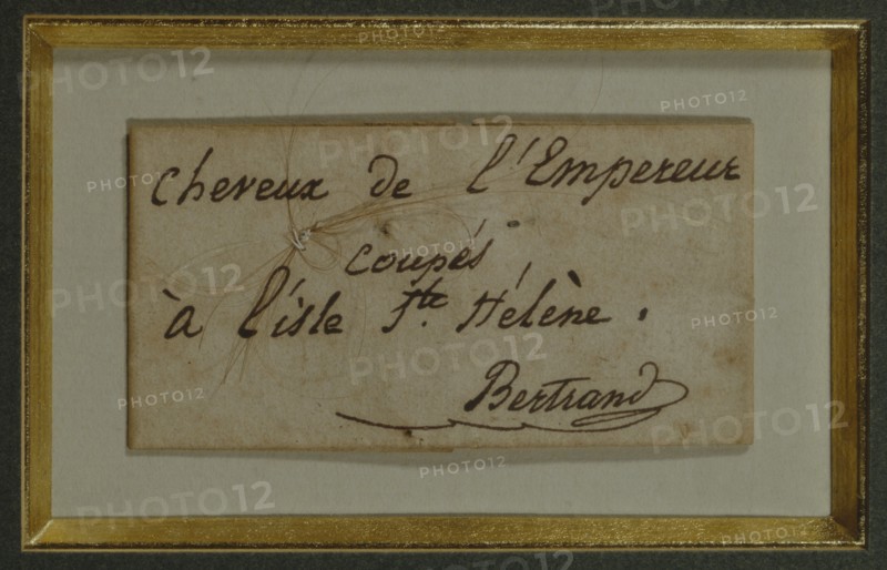 Relics, 'Hair lock of the Emperor cut on St. Helena Island'