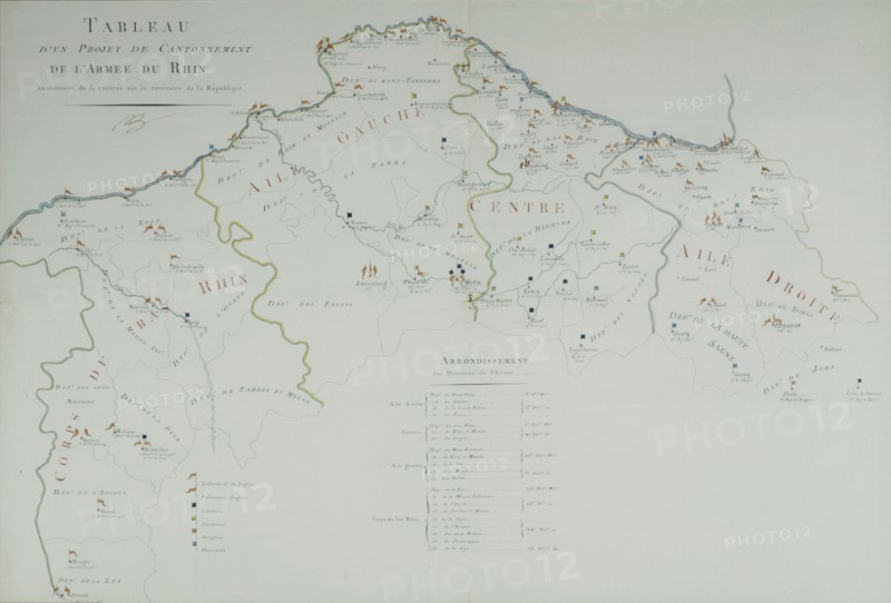 Army of the Rhine's stationing map