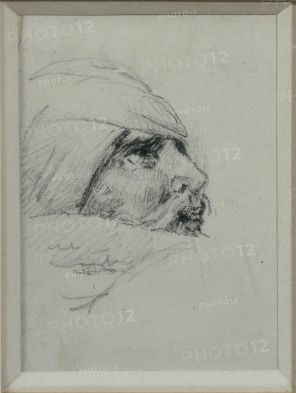 Géricault, Preparatory study for the engraving about the Retreat from Russia (1817)