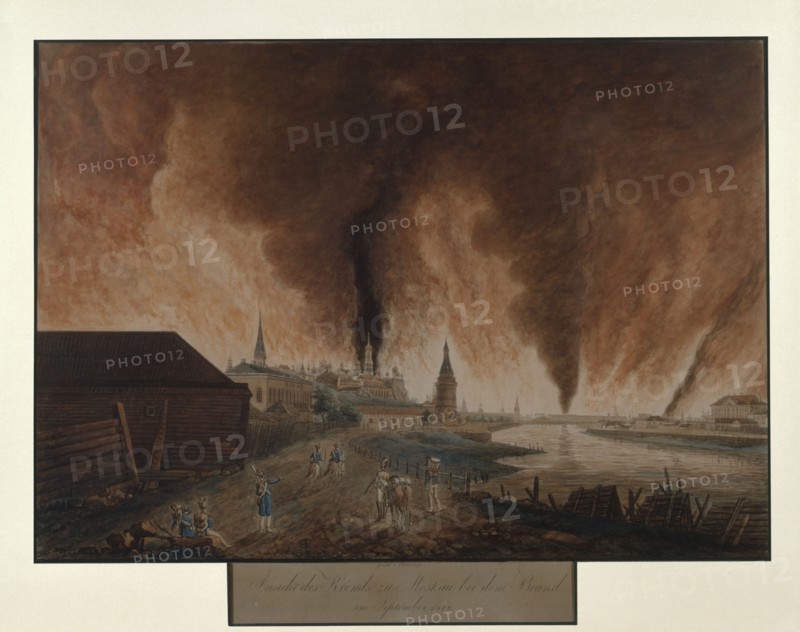 Engraving, Fire in Moscow