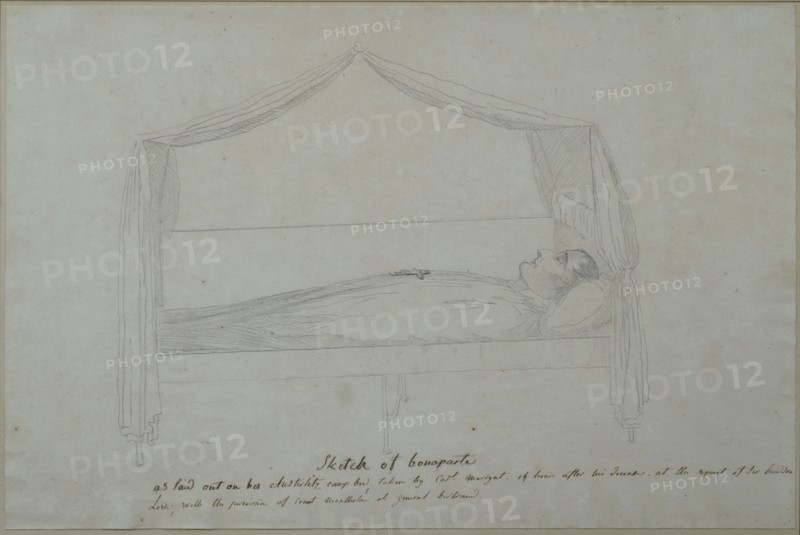 Drawing, Napoleon on his death bed