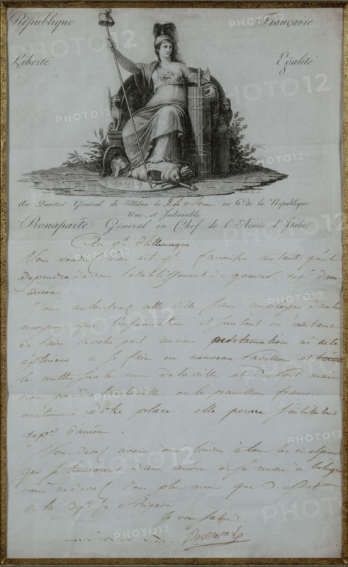 Institution de la République Cisalpine d'Encaunes par Bonaparte
