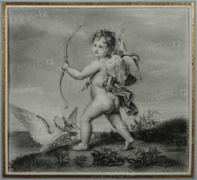Augustine (miniaturist Augustin's wife), after Gérard, Cupid