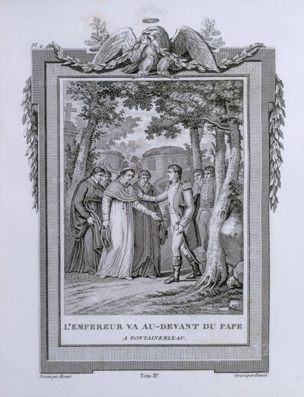 The Emperor goes to meet the Pope at Fontainebleau