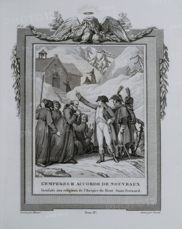 The Emperor granting new benefits to the monks of St. Bernard hospice