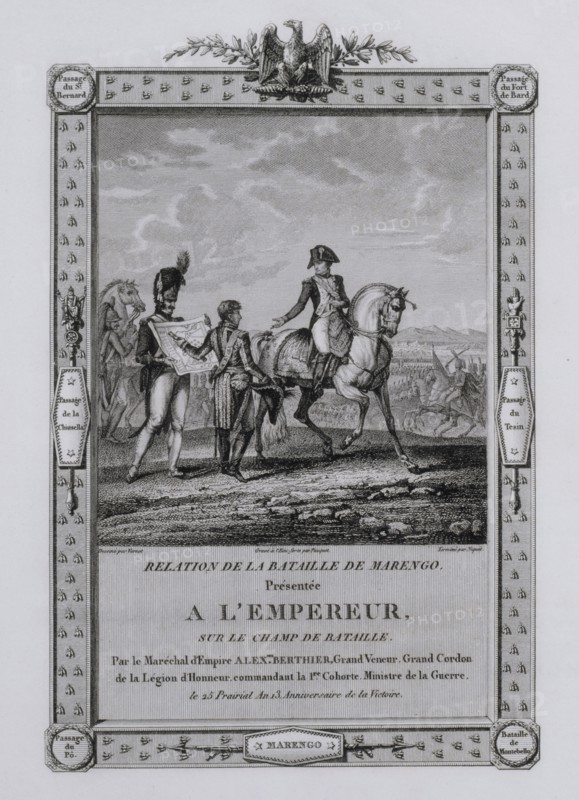 Vernet, Frontispiece of the book relating the battle of Marengo