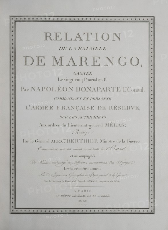 Account of the battle of Marengo, flyleaf (1804)