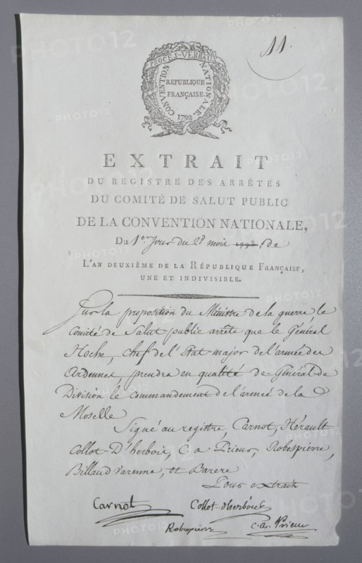 General Hoche appointed major general for the army of the Moselle
