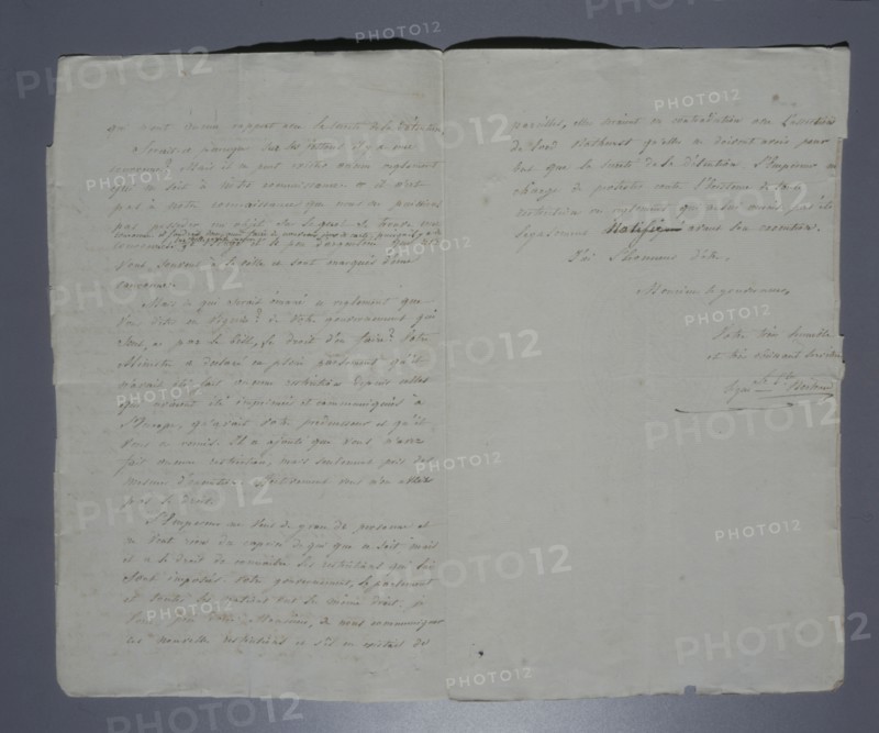 Lettre du Grand maréchal Bertrand adressée au gouverneur anglais (1817)