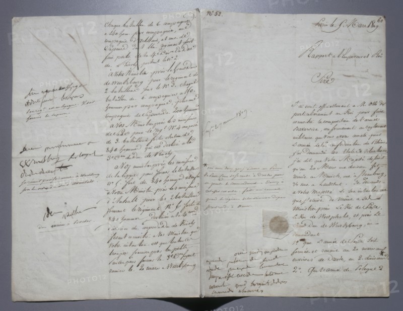 Plan of the campaign in Germany, Berthier's report to  Emperor Napoleon I (1809)