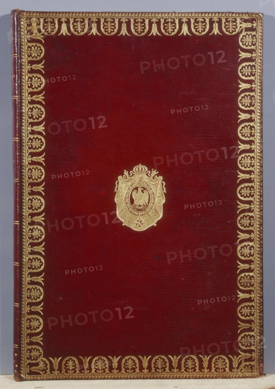 Binding with imperial coat of arms, from Emperor Napoleon I's study