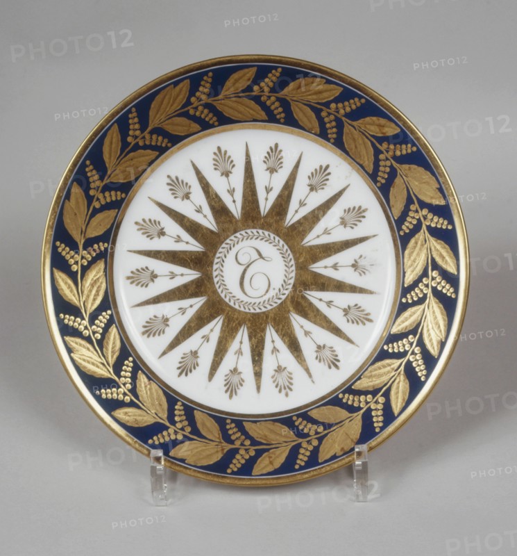 Dessert plate from the minister with Talleyrand's monogram