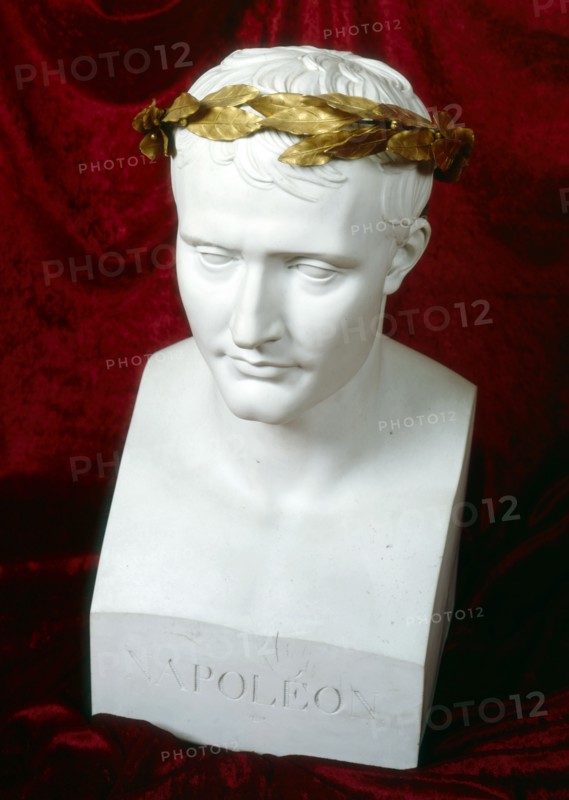 After Chaudet, laurel crown by Thomire, Portrait of Napoleon I