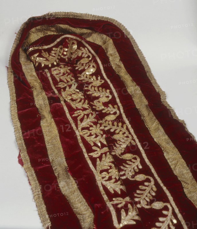 Fragment de tenture décorant la cathédrale Notre-Dame de Paris lors du couronnement de Napoléon (1804)
