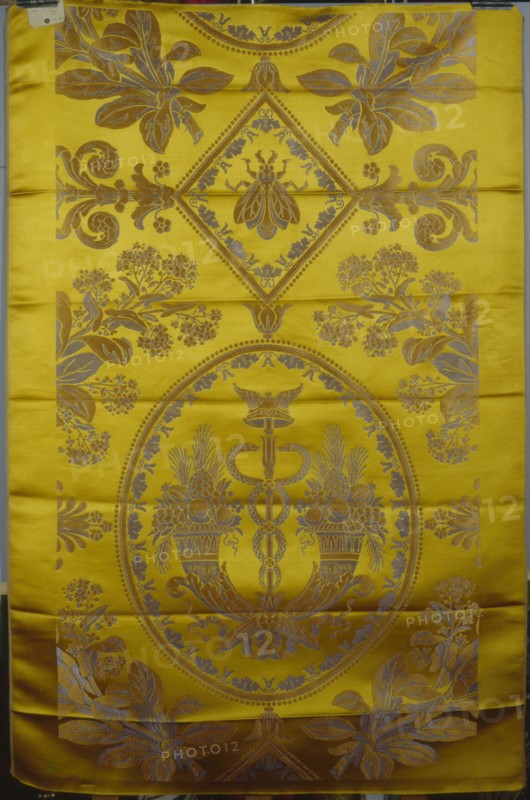 Lampas for the Emperor's great living room at Versailles