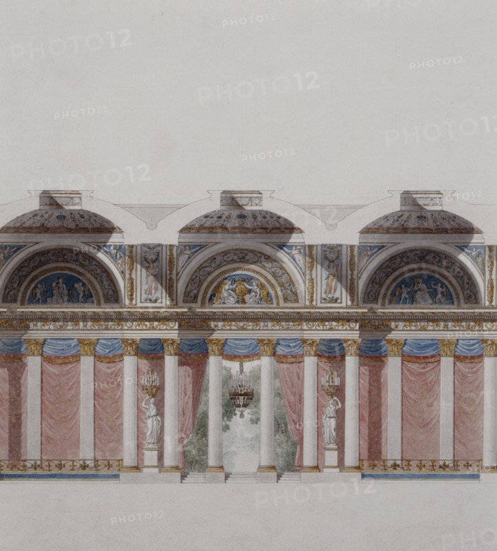 Percier and Fontaine, Sketch of a pavilion for  Napoleon I's coronation festivities (detail)
