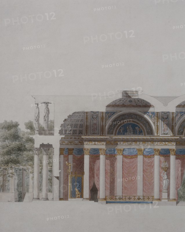 Percier et Fontaine, Projet de pavillon pour les fêtes du couronnement de Napoléon 1er (détail)