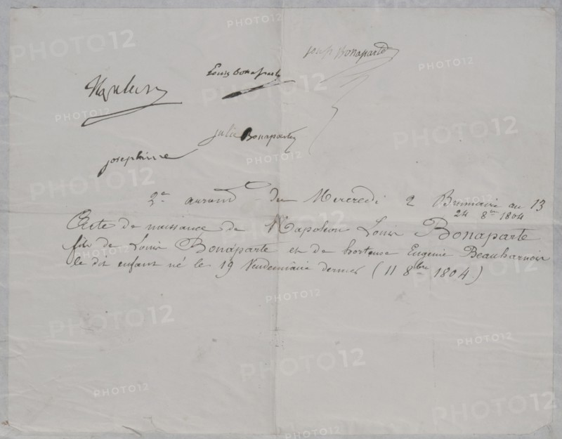 Acte de naissance du prince Charles Napoléon