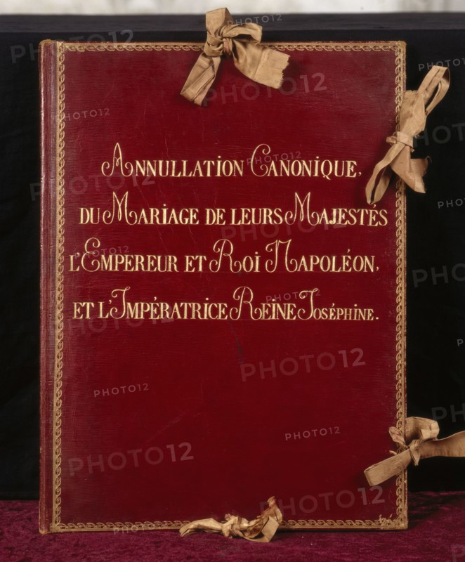 Grand portefeuille de l'annulation du mariage de Napoléon et de l'Impératrice Joséphine