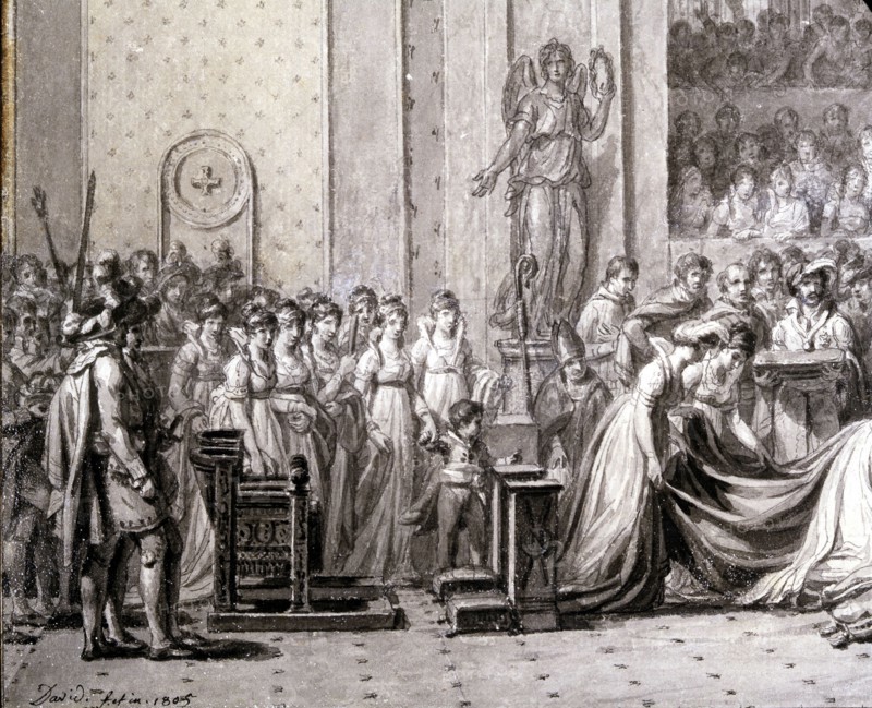 David, Etude pour Le Couronnement de l'empereur Napoléon et de l'impératrice Joséphine (détail)