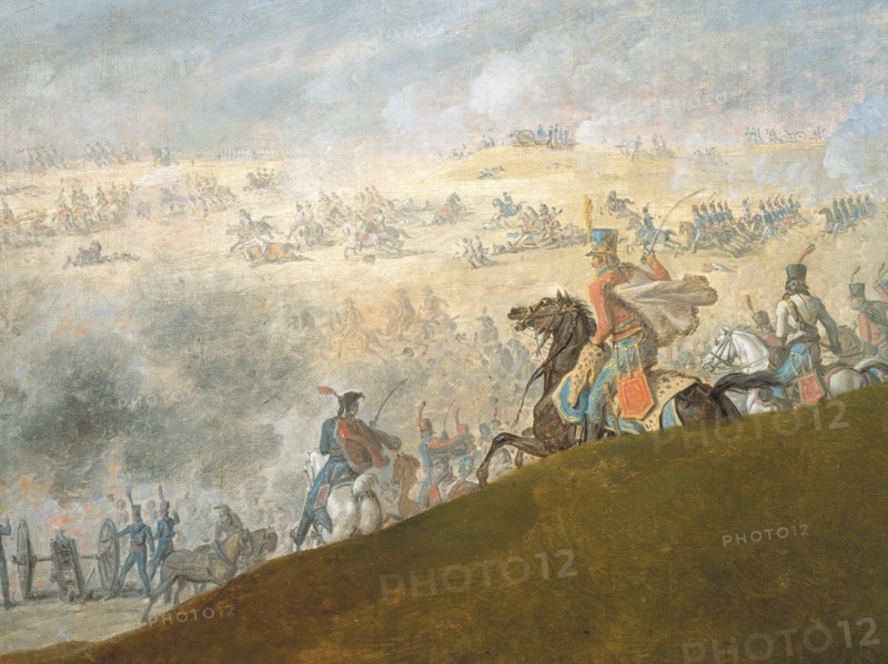 Boze, Lefèvre et Vernet, Le Général Bonaparte et son chef d'état-major le général Berthier à la bataille de Marengo, détail