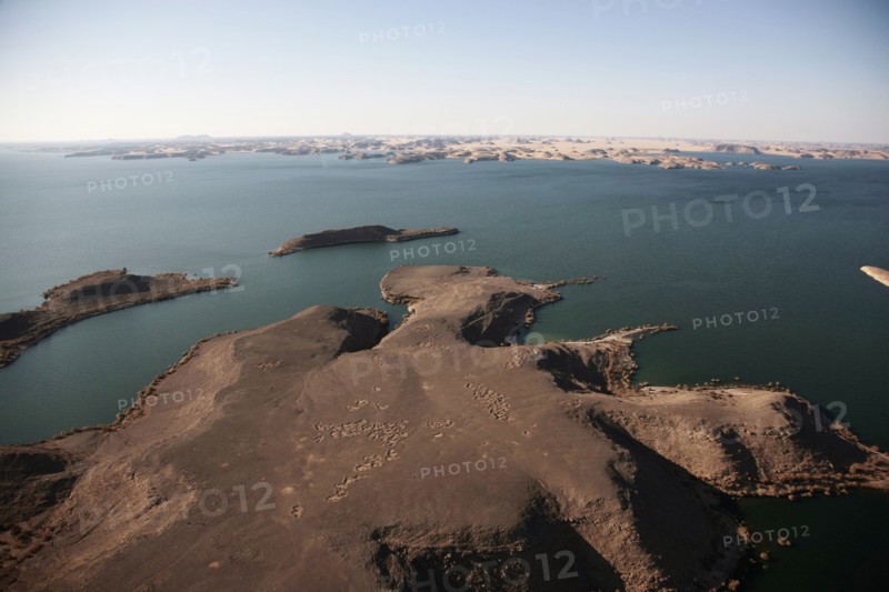 Lac Nasser, vue aérienne