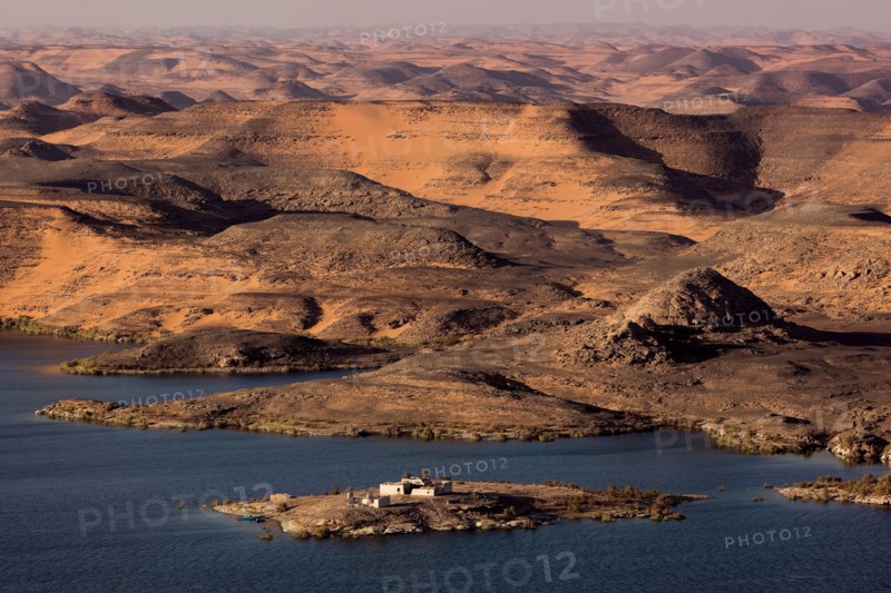 Lac Nasser, vue aérienne