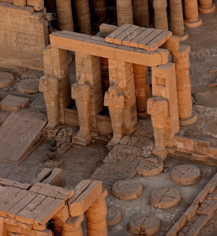 Ramesseum, vue aérienne