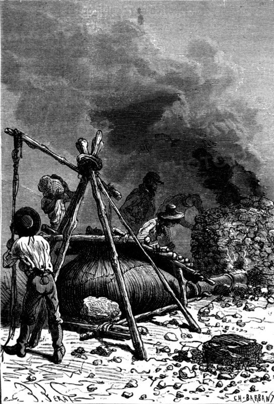 Illustration in  'Mysterious Island'