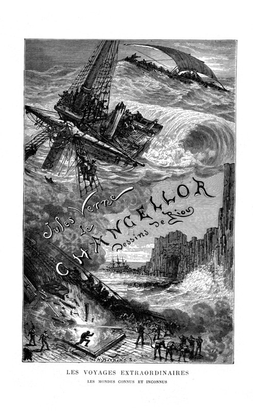 J.Verne, frontispiece from 'The Chancellor'
