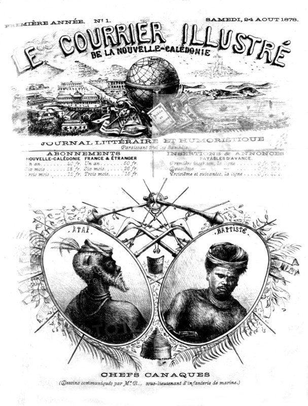 Les chefs canaques de l'insurrection : Ataï et Baptiste
