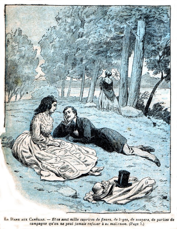 Illustration in 'The Lady of the Camelias'